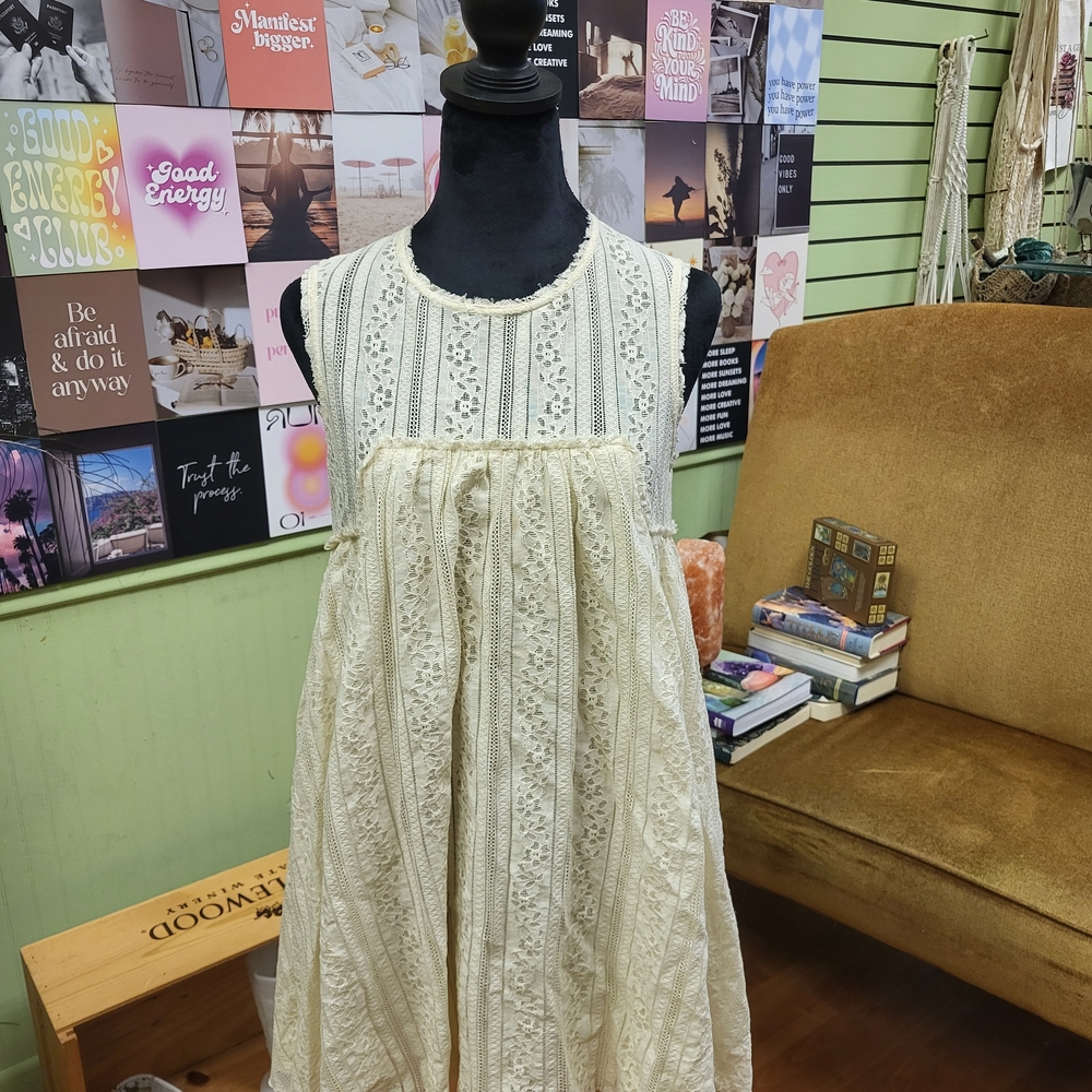 FP Movement by Free People Ivory Lace Mini Dress